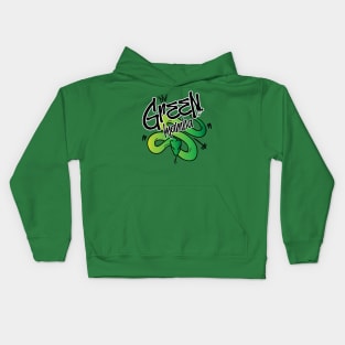 Green Mamba Graffiti Snake Kids Hoodie